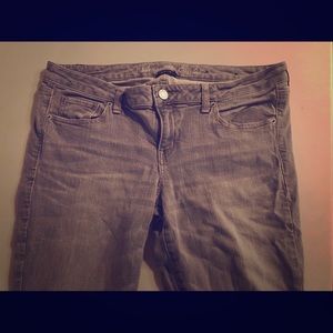 Gray American Eagle Skinny Jeans